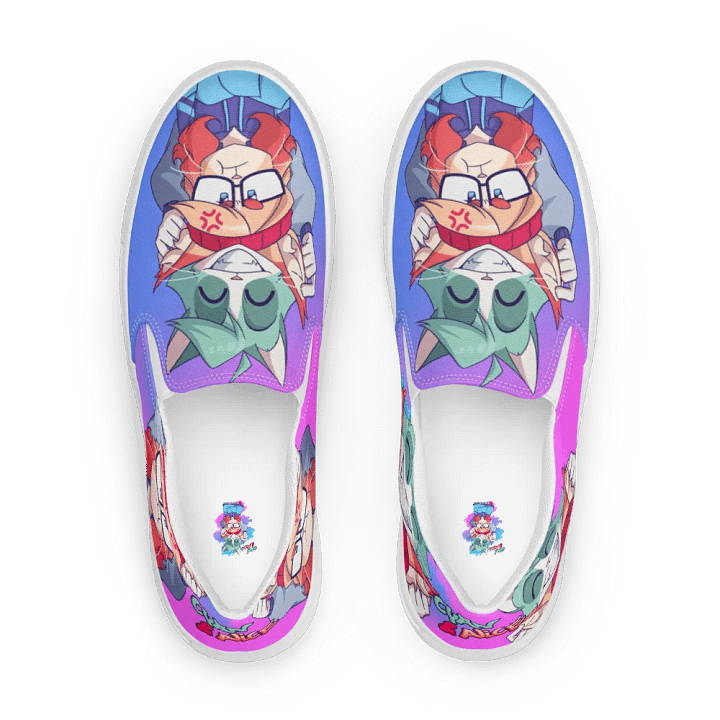Cyan Teasing Alice's Ears Women Slip-On Canvas Shoes product image (2)