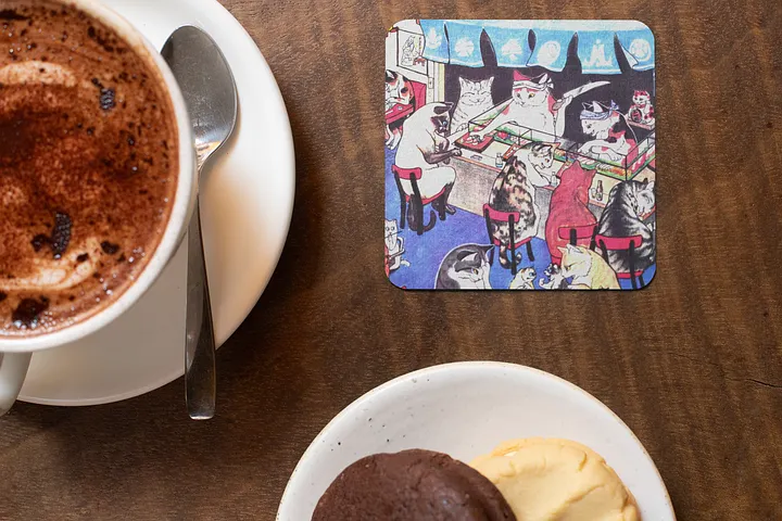 Cats at the Sushi Bar coasters product image (1)