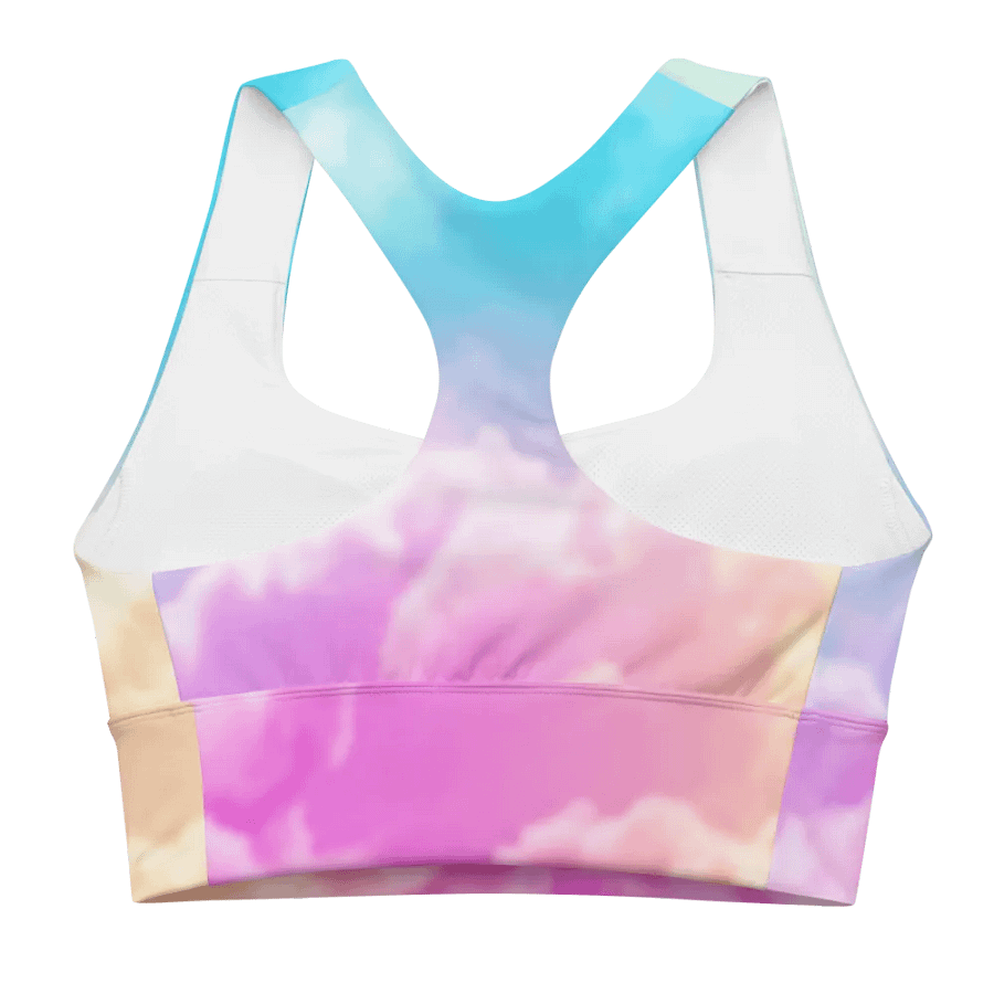 Blur cloud rainbow Design Longline Sports Bra - v7 product image (2)