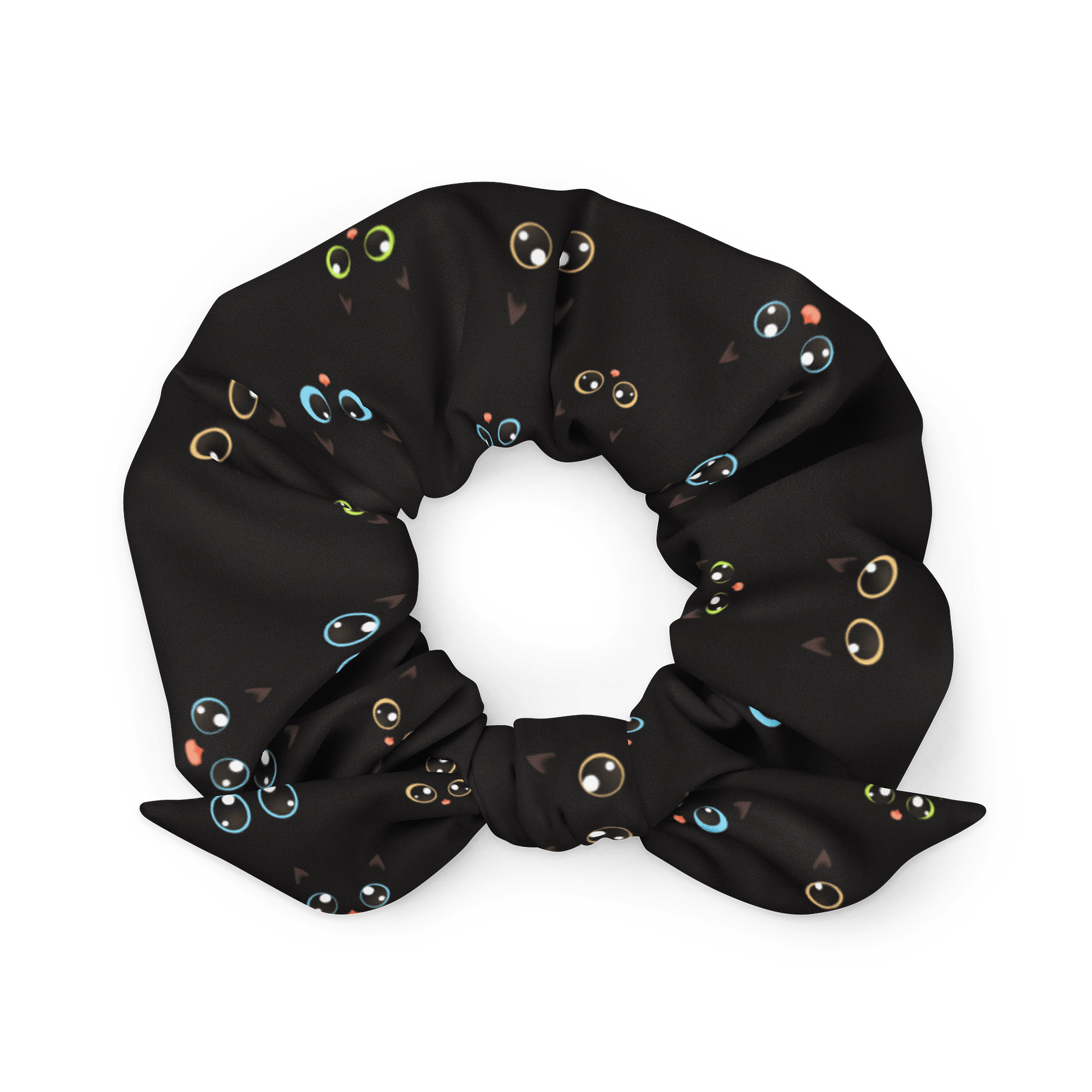 Black Cat Print Scrunchie product image (1)