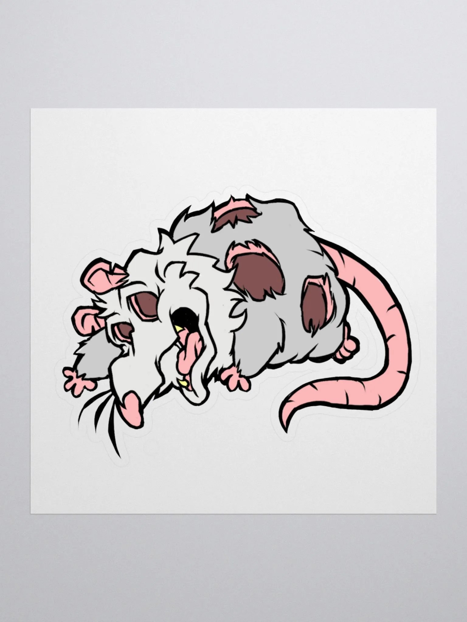 Playing Wiffle Possum [Kiss Cut Stickers] product image (2)