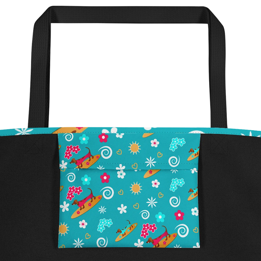 Surfing Dachshund Pattern All Over Print Tote product image (4)