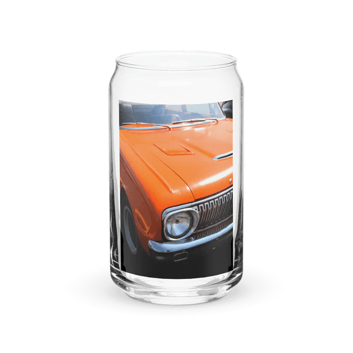 Orange Pop Vintage Car-Inspired Can-Shaped Glass product image (1)