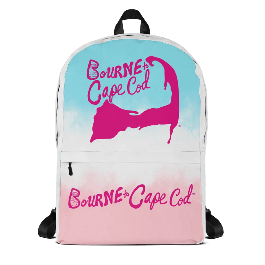 🌊 BOURNE to Backpack – Coastal Cool with BRN.2C.C.™ Vibes 🎒| Pink Logos | Patriotic Pastels product image (1)