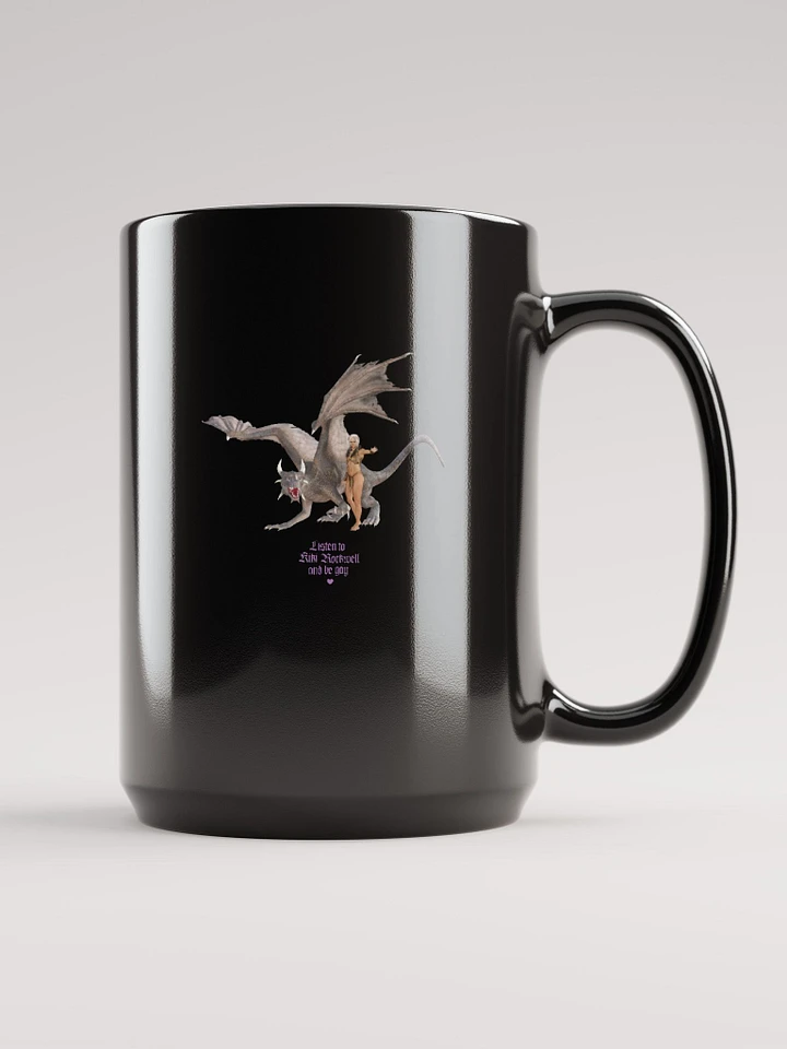 'Listen To Kiki Rockwell And Be Gay' Dragon Black Mug product image (1)
