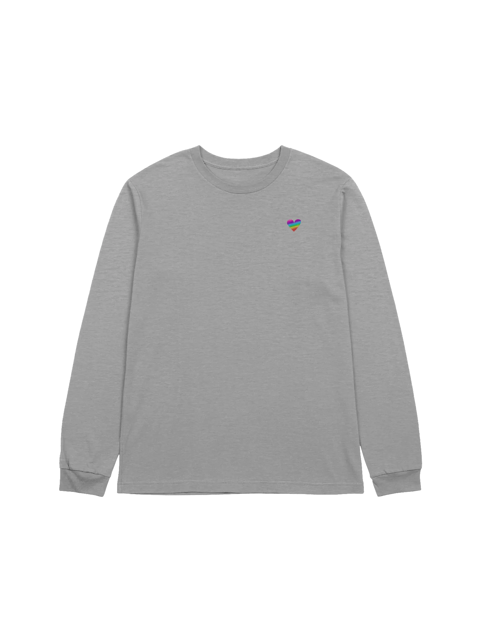 Rainbow Heart Bella+Canvas Supersoft Long Sleeve T-Shirt product image (1)
