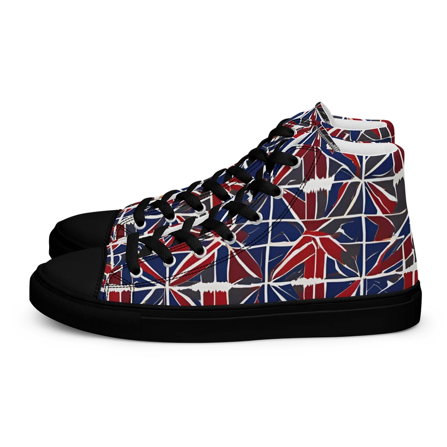 Red And Blue Mosaic Men's High Top Shoes product image (1)