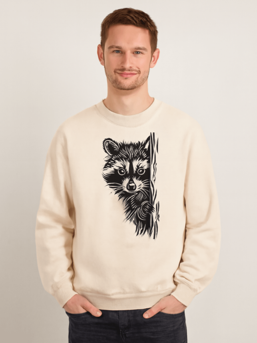 Peekaboo Fox Monochrome Sweatshirt product image (1)
