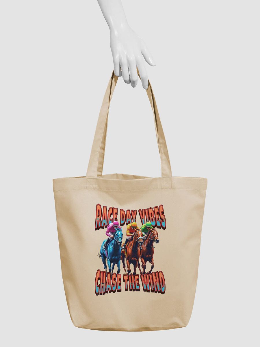Race Day Vibes Chase The Wind Horse Racing Eco-Friendly Tote Bag product image (6)