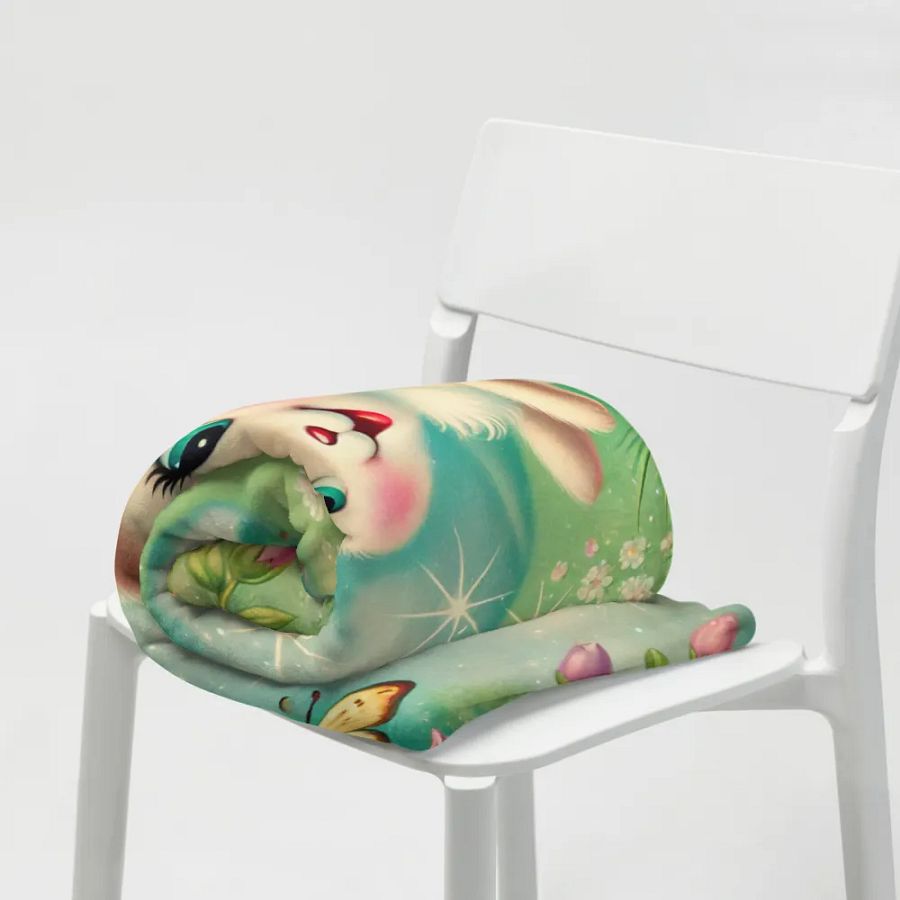 Rainbow Bunny Silky Soft Throw Blanket product image (19)