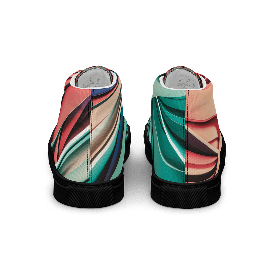 Graphic Grove Women's High-Top Canvas Shoes - Abstract Art Design, Vibrant Colours, Comfortable Fit product image (4)