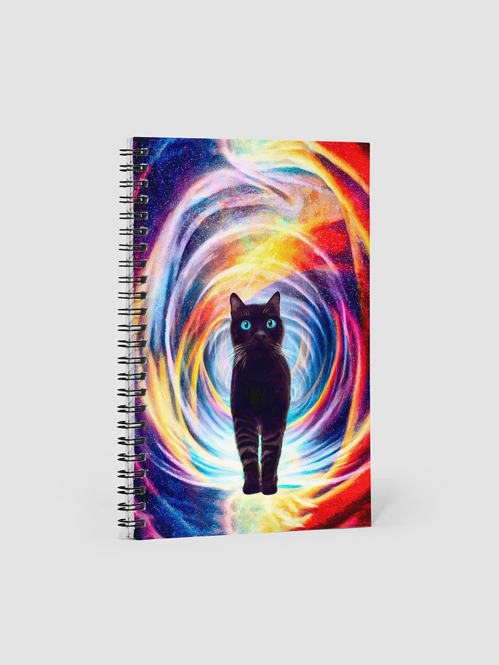 Cosmic Kitty - Black Cat Spiral Notebook product image (1)