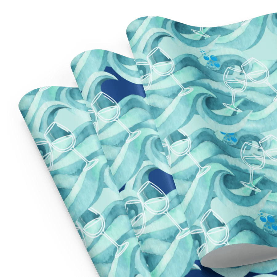 Ocean Toast Celebration Wrapping Paper Set for birthdays and occasion presents product image (8)