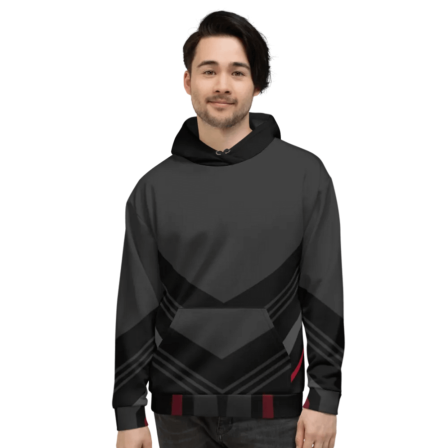Symmetry in Red Unisex Hoodie product image (2)