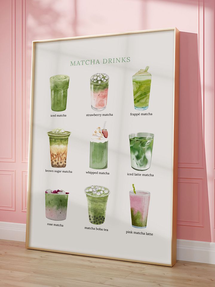 Matcha Drinks Watercolor product image (1)