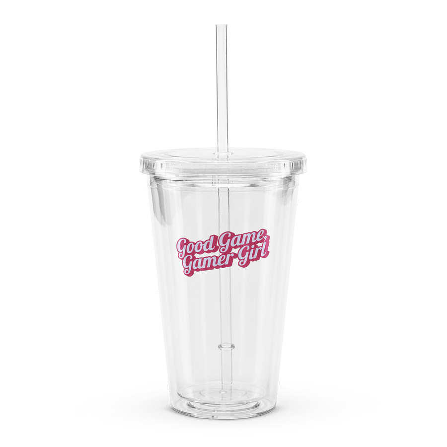 Gamer Girl Clear Plastic Tumbler product image (1)