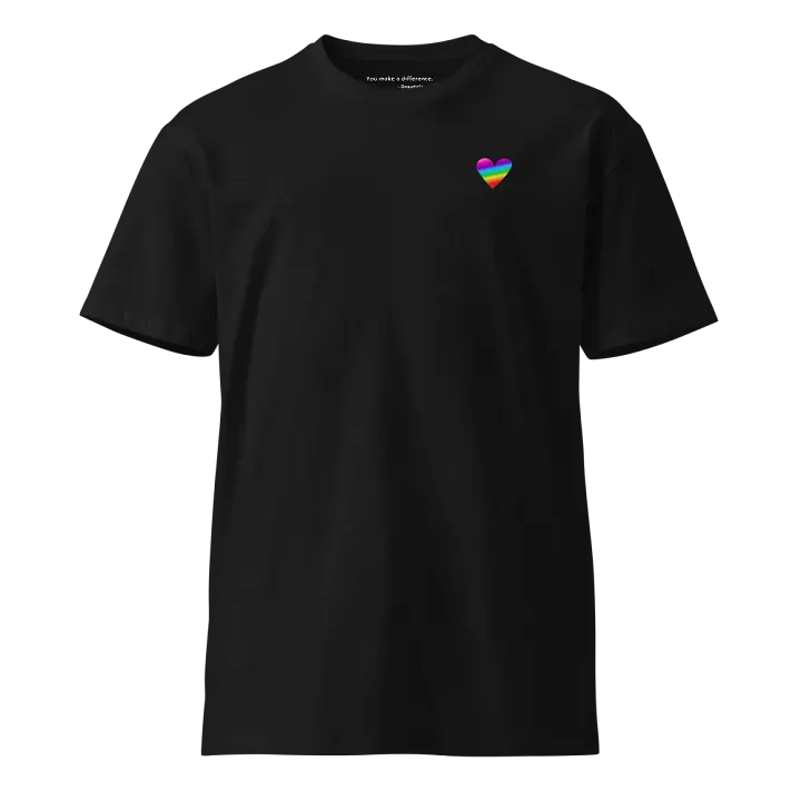 Rainbow Heart Unisex Premium T-Shirt product image (2)