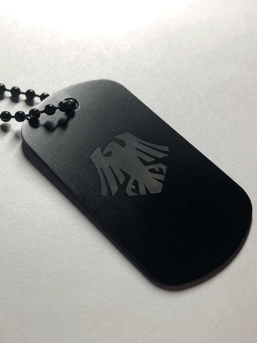 RAVEN - Engraved Dog Tag Pendant Necklace product image (4)