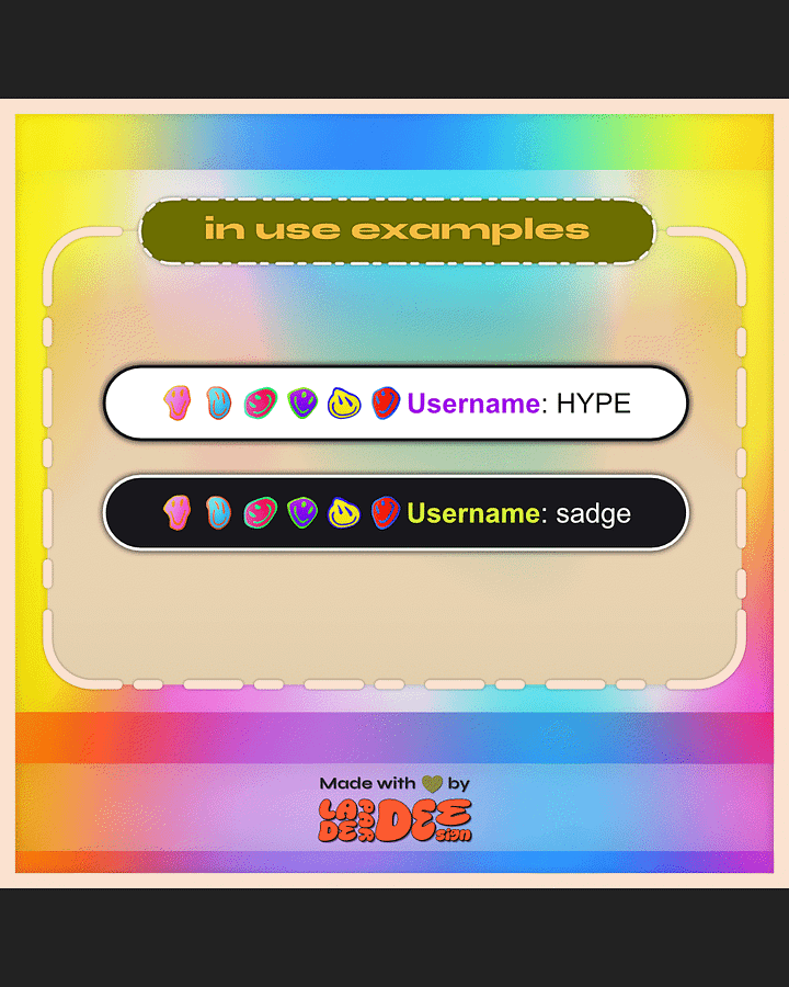 DrippyTrippySmileys Badges product image (2)