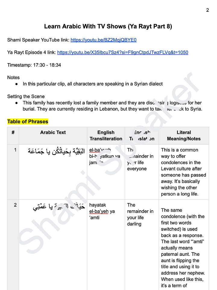 Learn Levantine Arabic With TV Shows (Ya Rayt Part 8) product image (2)