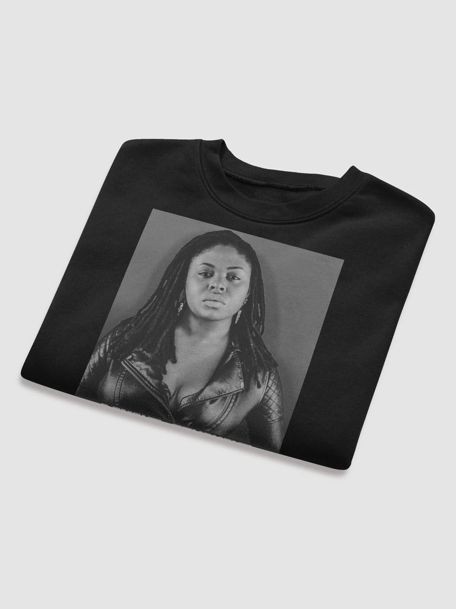 Divine Feminine Crop Top Sweatshirt Black product image (8)