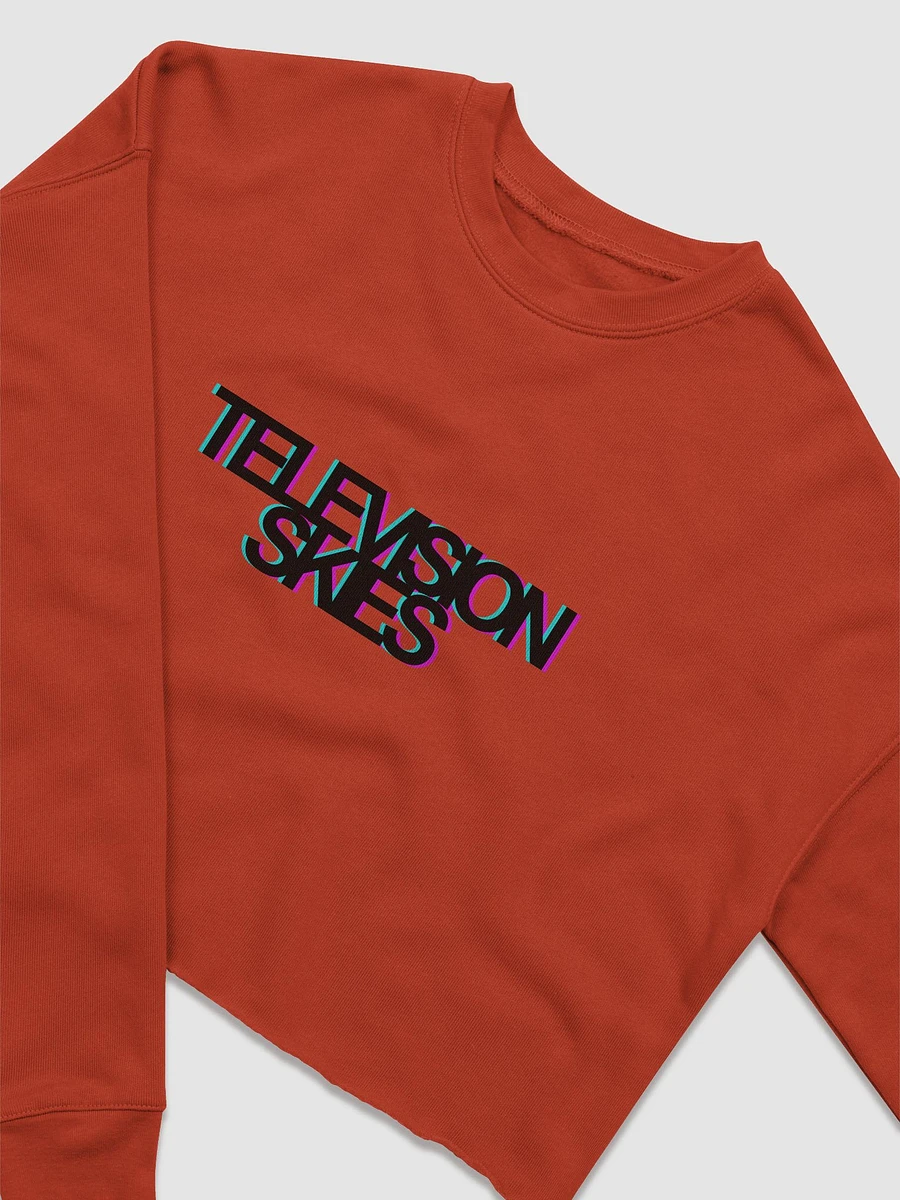 GLITCHY TELEVISION SKIES CROP SWEATER product image (5)
