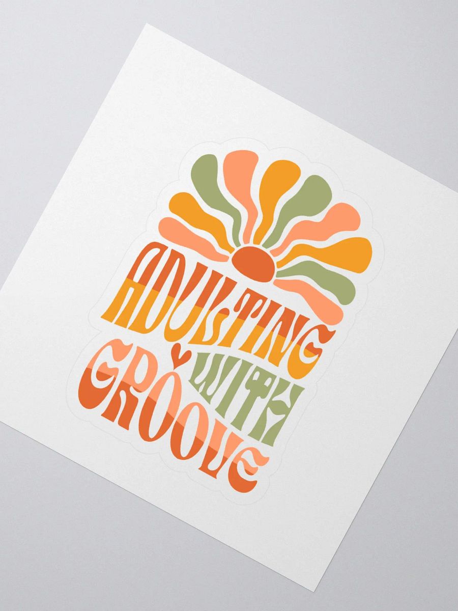 Adulting with Groove retro groovy sticker product image (2)