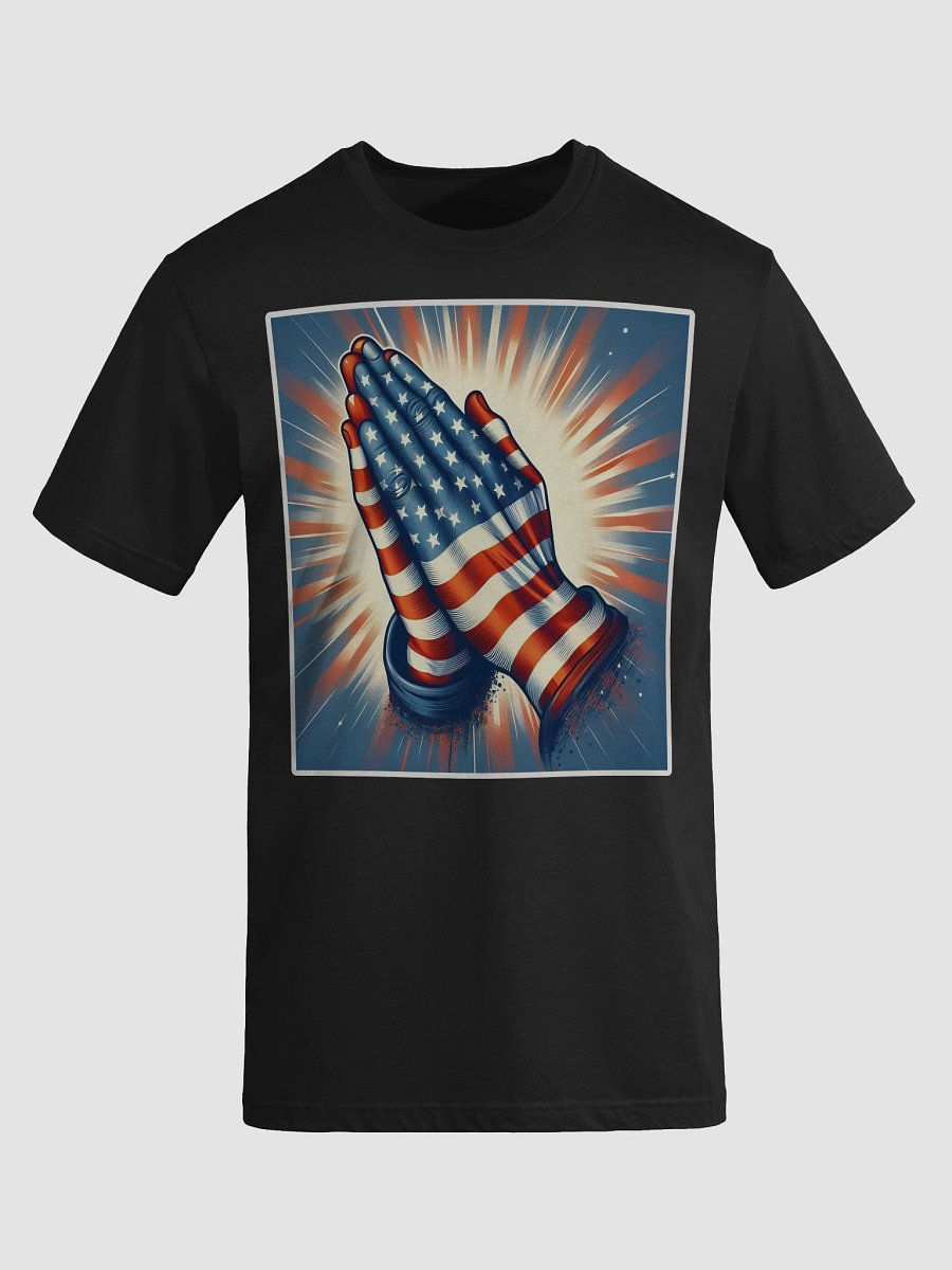 Patriotic Praying Hands American Flag July 4th T-Shirt product image (8)