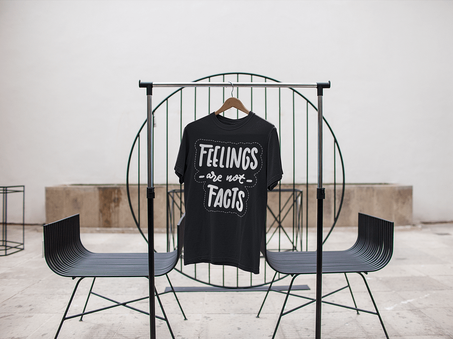 Feelings Are Not Facts Black Unisex T-Shirt product image (3)