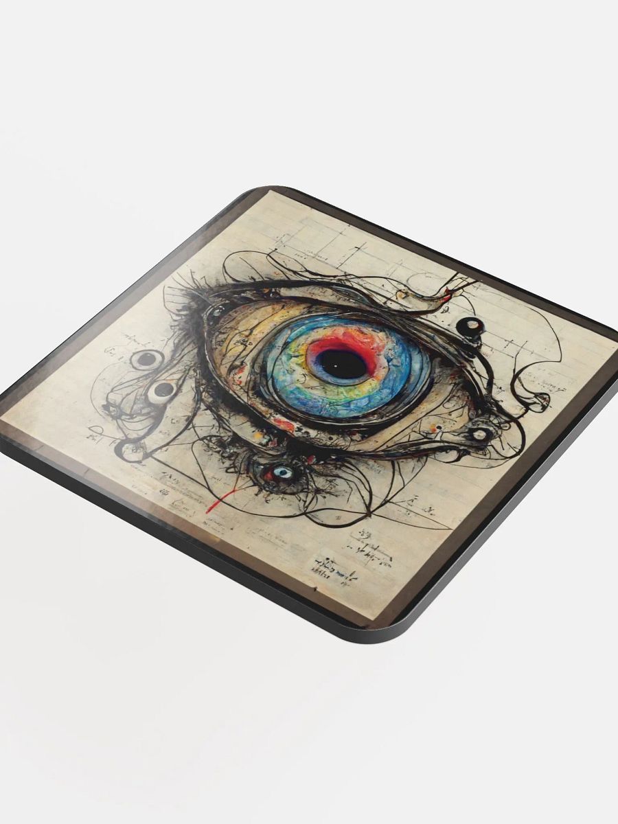 Surreal Eye Glossed Cork Coaster product image (4)