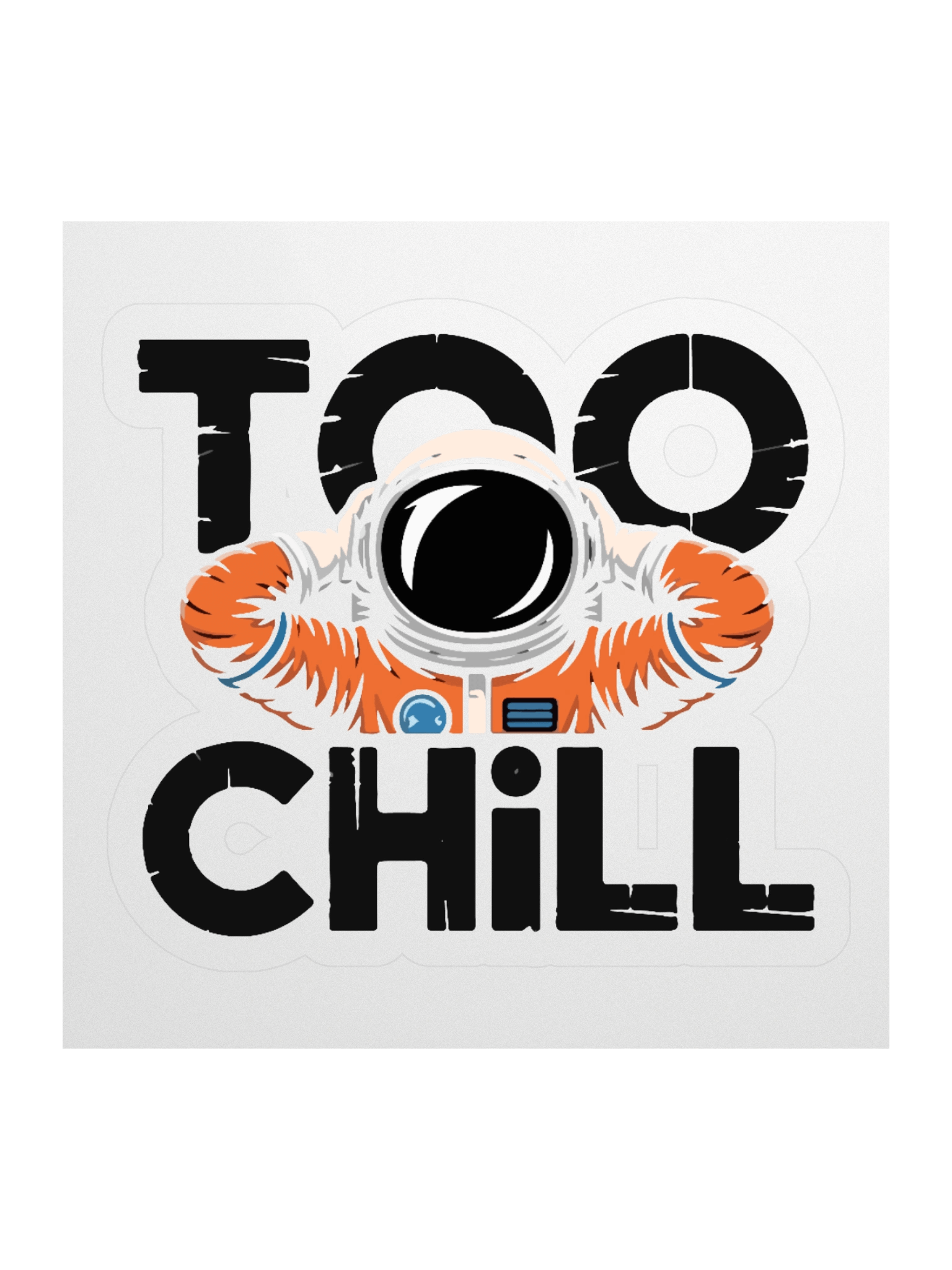 Chill Astronaut Kiss Cut Stickers product image (2)