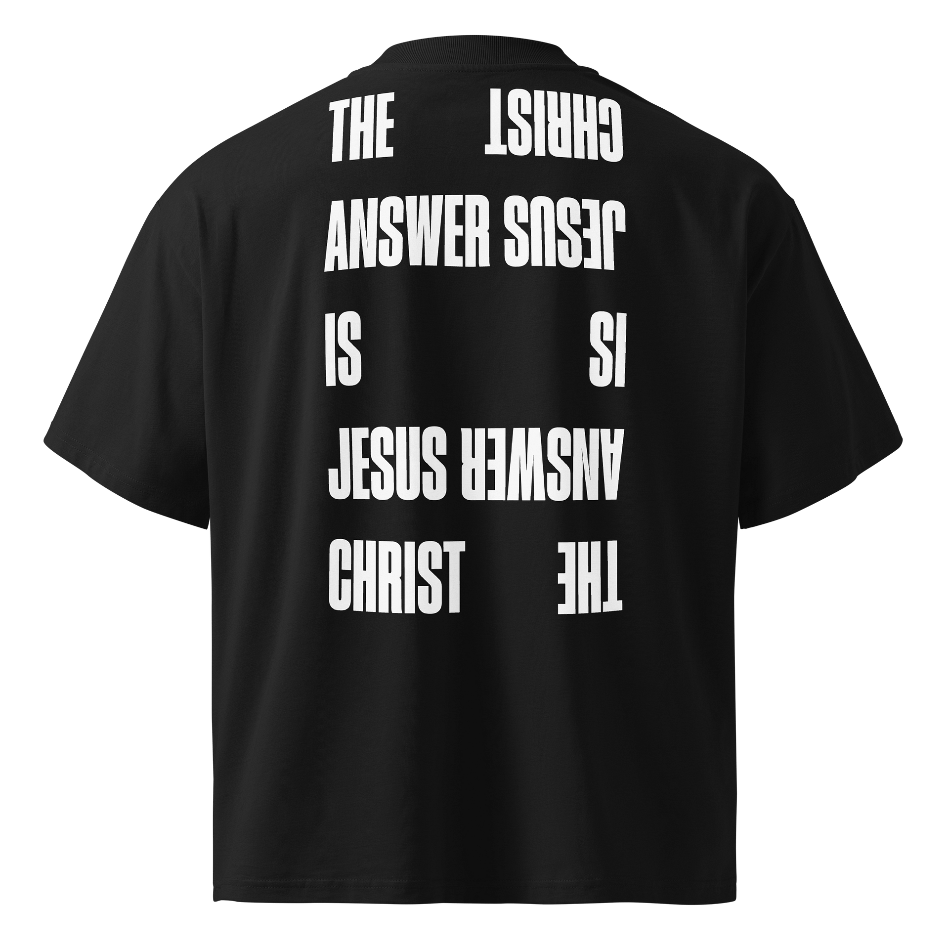 Lord On HIGH | THE ANSWER | UNISEX OVERSIZED TEE | White product image (5)