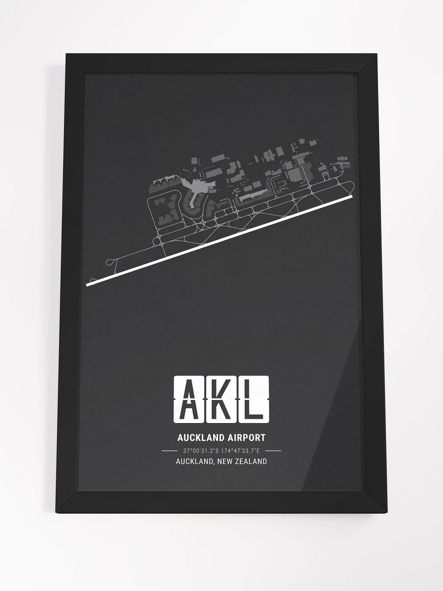Framed Airport AKL Premium Map On Matt Paper product image (4)