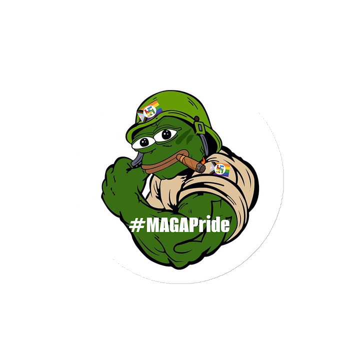 🤍🐸💪 #MAGAPride™ Die-Cut Magnet – Whiteout & Proud Edition product image (2)