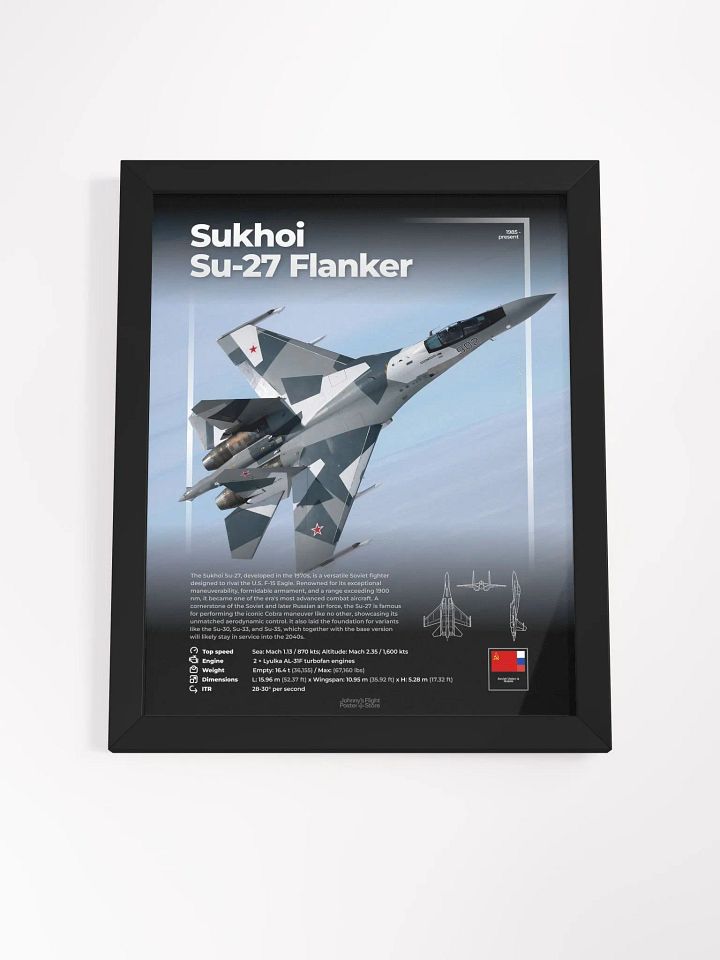 Sukhoi Su-27 Flanker Aviation Spec Poster product image (2)