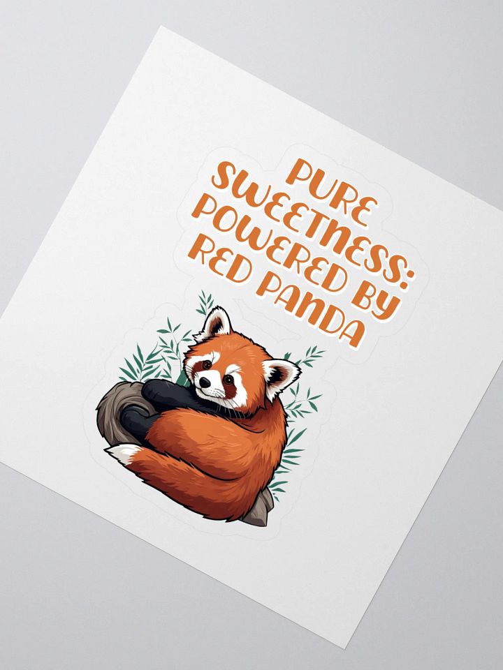 Pure Sweetness: Powered By Red Panda - Cute Animal Design Sticker product image (2)