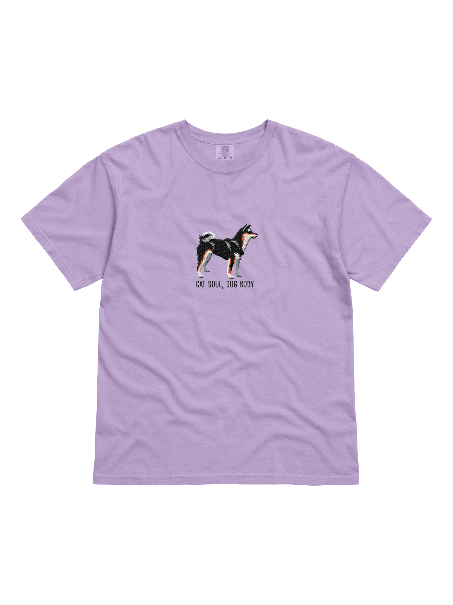 Cat Soul, Dog Body T-Shirt(Embroidered) of a Shiba Inu(Tricolor) product image (31)