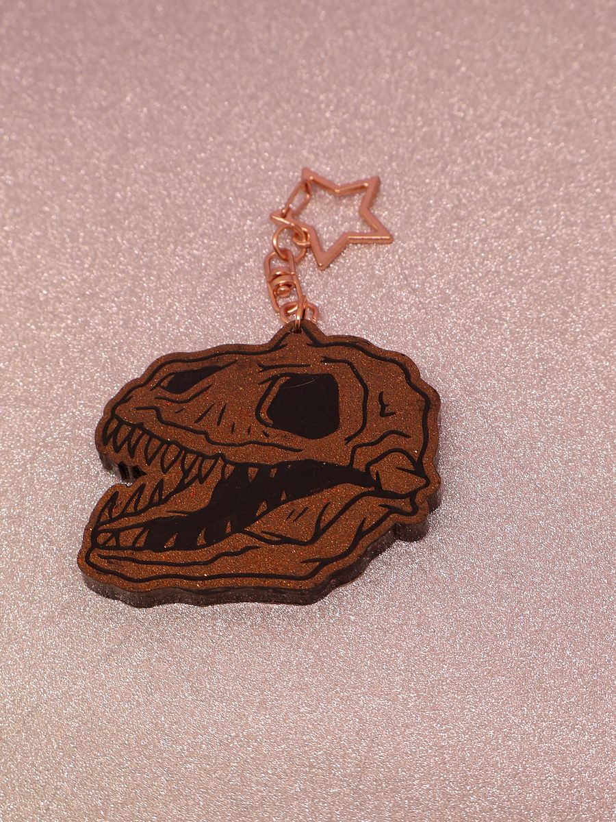 T-Rex Skull Fossil Keychain product image (4)