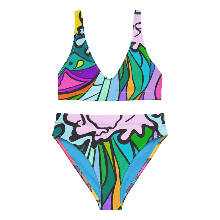 Sunset Swirls Recycled Bikini Set - Wave at Sunset product image (1)