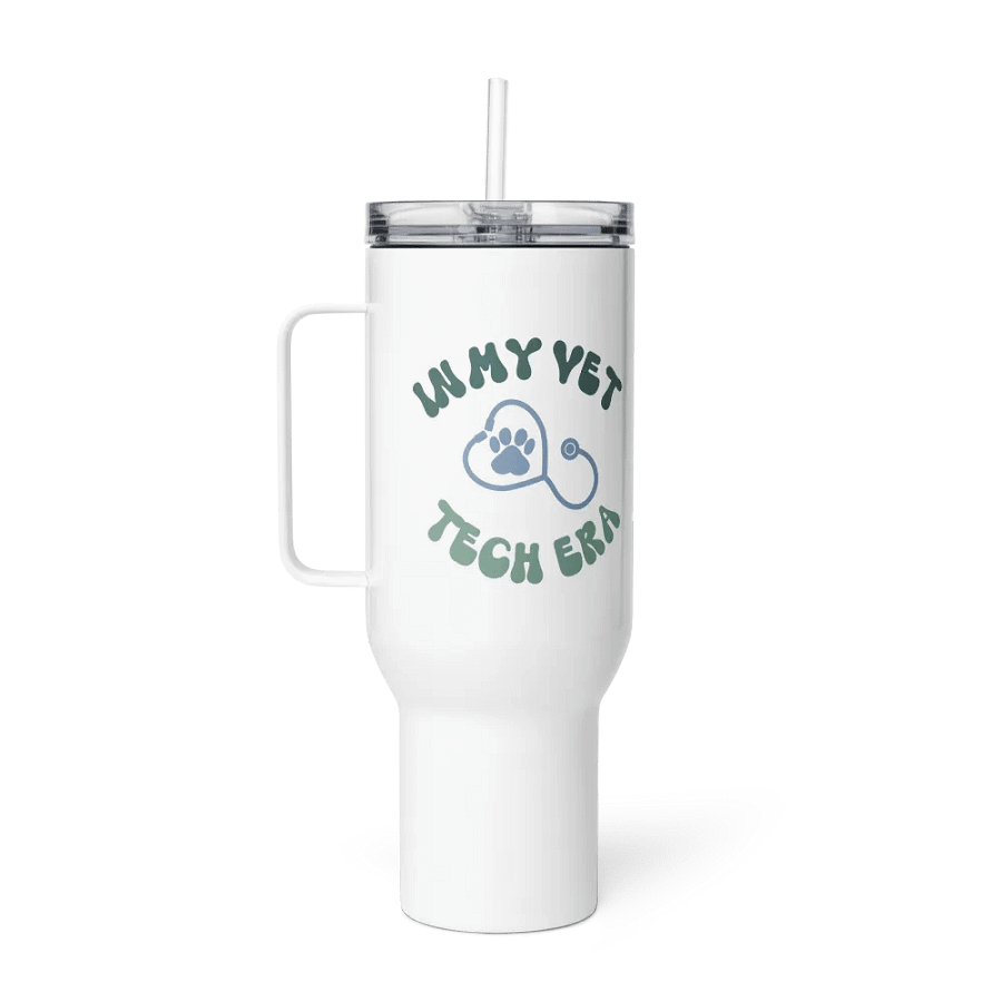 "In my vet tech era" Travel Mug with a Handle product image (18)