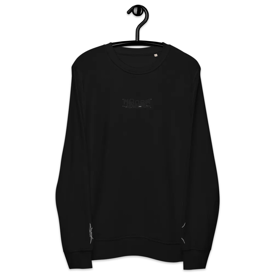 Unisex Organic Sweatshirt - Embroidered - Black HApex Gear White Logo product image (11)