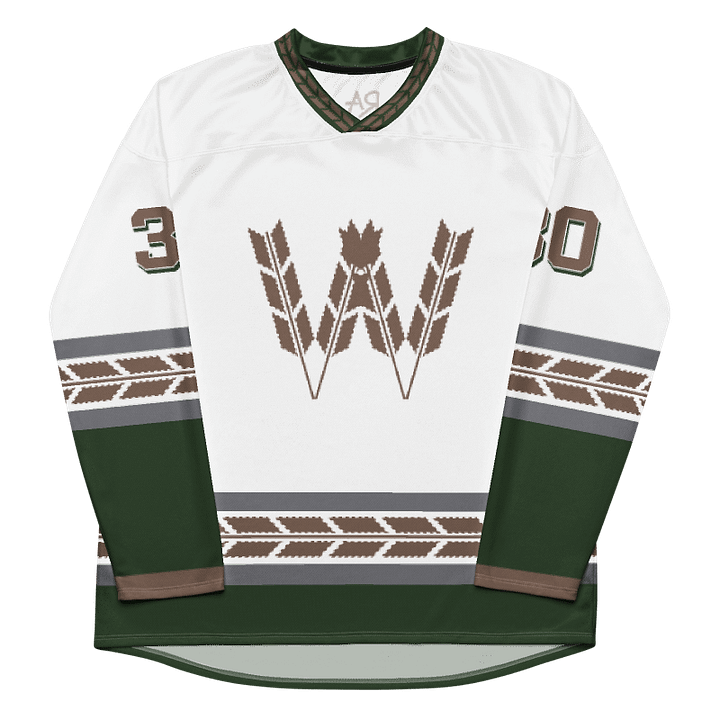 Wisconsin Barley - White Hockey Jersey product image (1)