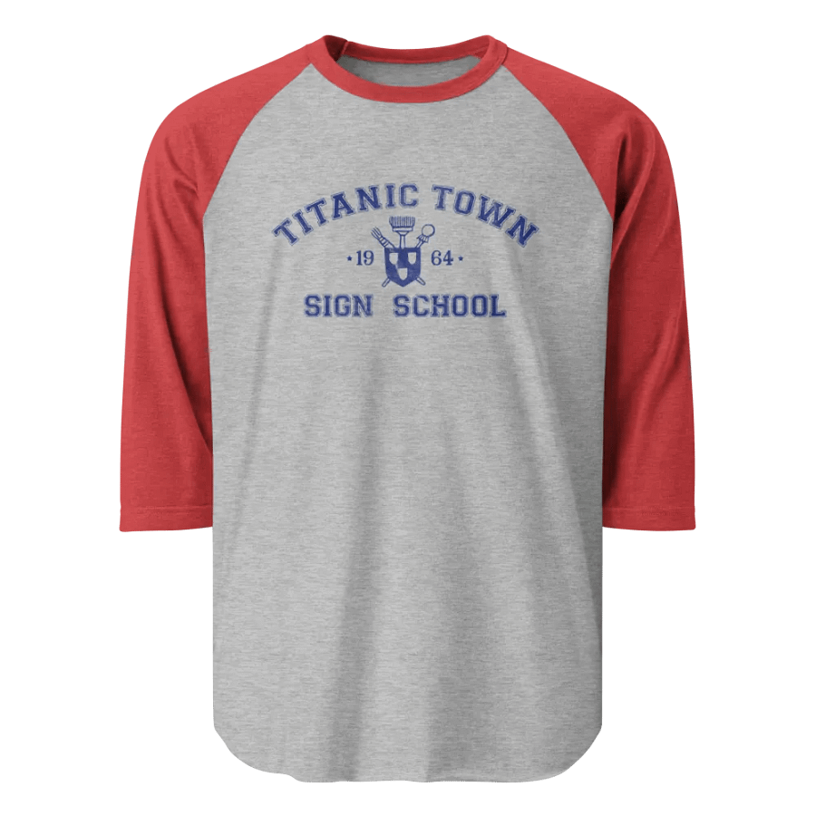 3/4 sleeve raglan baseball shirt - Campus - Blue Lettering product image (1)