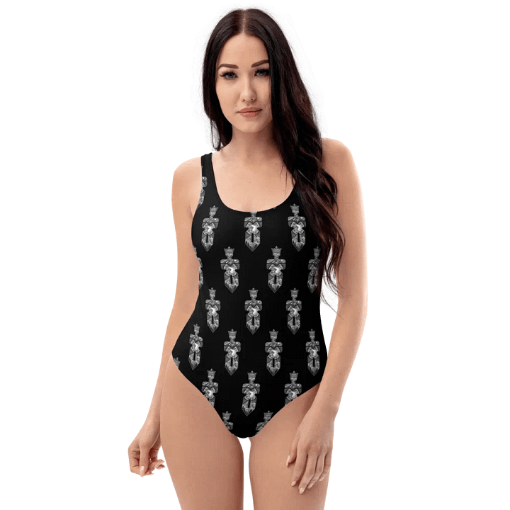 Black and White Logo One Piece Swimsuit - POA product image (1)