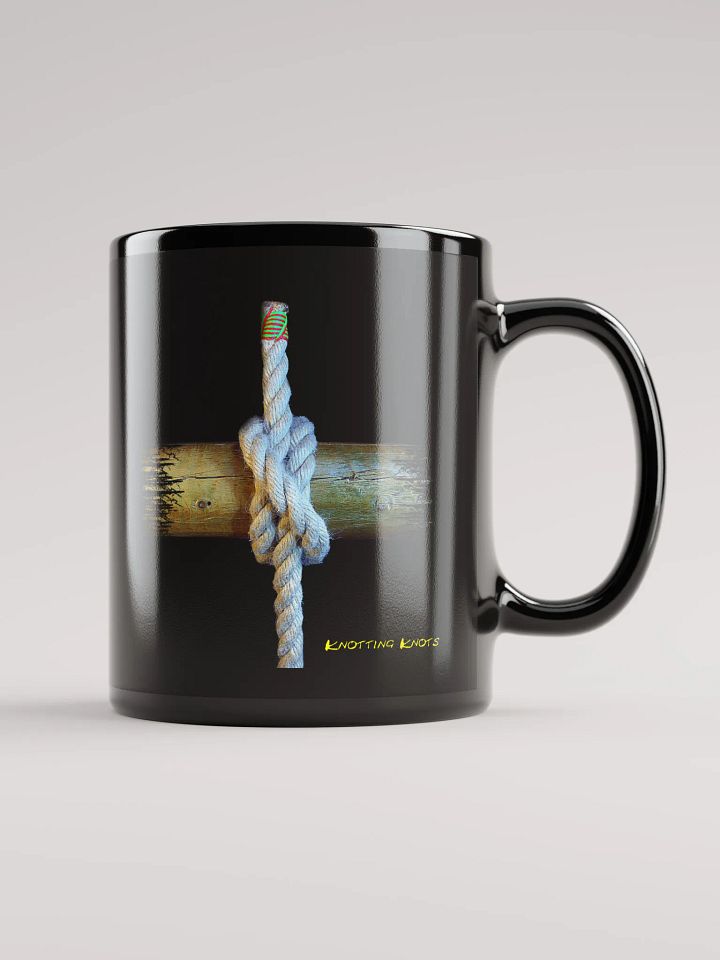Nautical Clove Hitch Knot Black Mug: product image (1)
