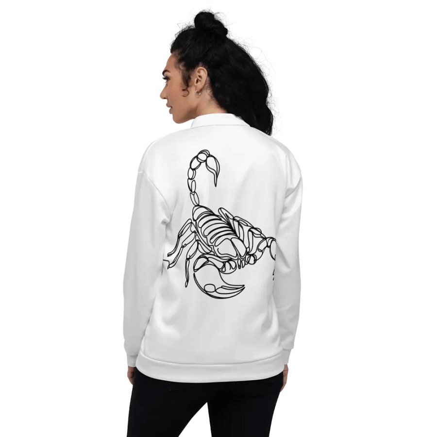 Scorpion Line Art Design All-Over Print Bomber Jacket product image (3)