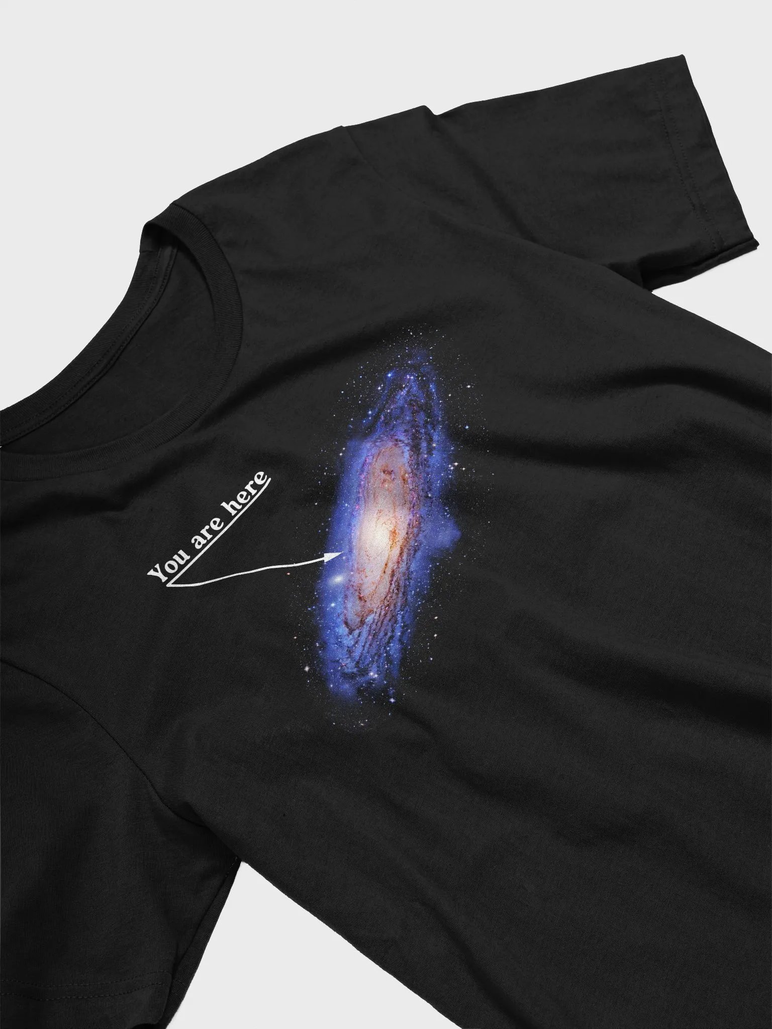 You are here: Milky Way galaxy map — Short-Sleeve Unisex T-Shirt, space t-shirt, star map product image (9)