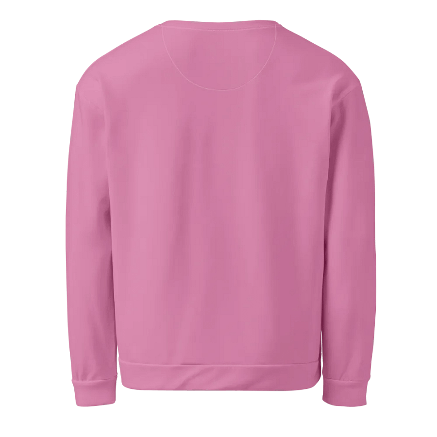 Plain Medium Carnation Pink True Summer Unisex Recycled Polyester Heavyweight Premium Sweatshirt by Treasure Pie product image (3)