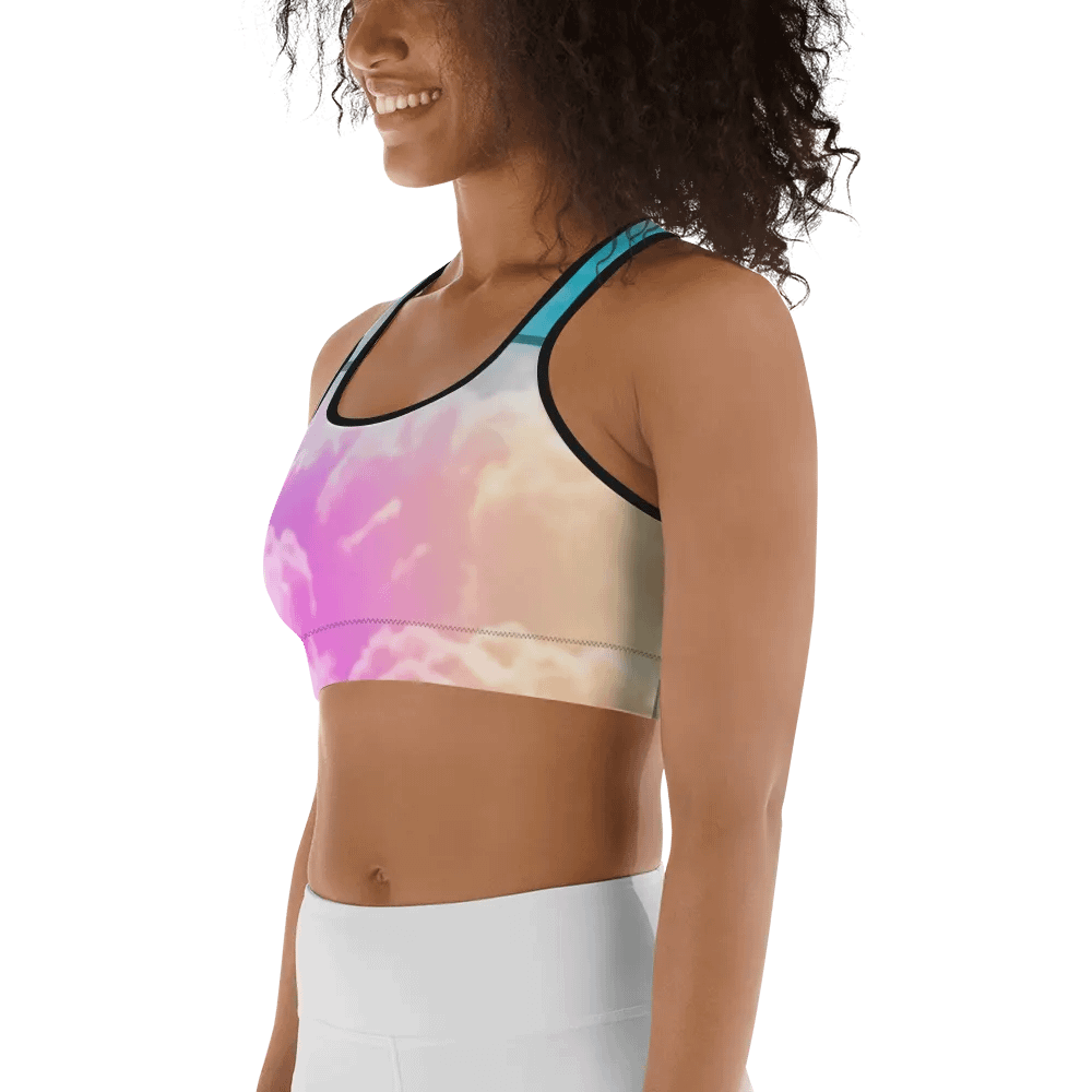 Blur cloud rainbow Design Sports Bra - V7 product image (6)