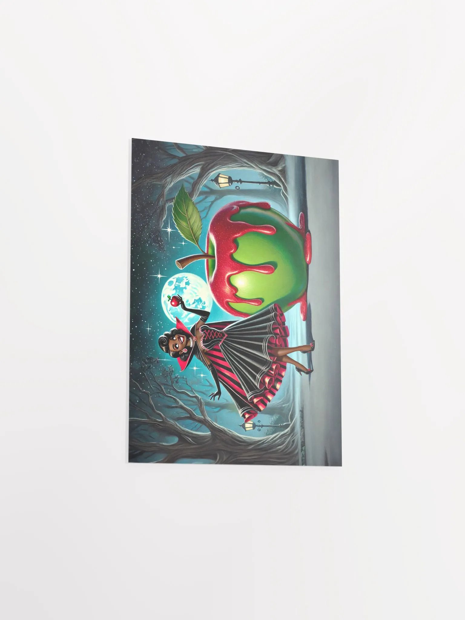 Whimsical Vampire and Apple Halloween Premium Matte Poster product image (9)
